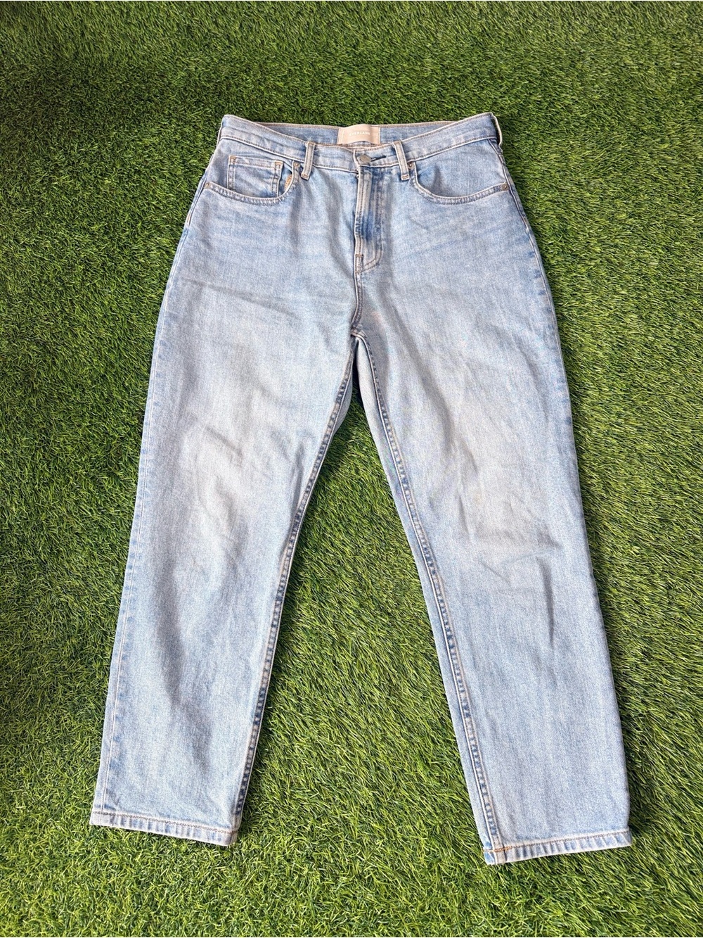 Everlane High Rise Straight Jeans Women’s Size 29 Ankle Light Wash Denim